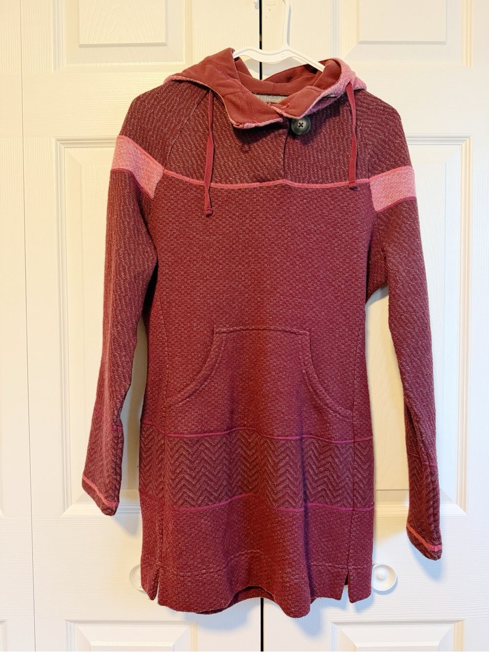 PRANA Wool Hooded Tunic Sweater w/ Pockets | Size S